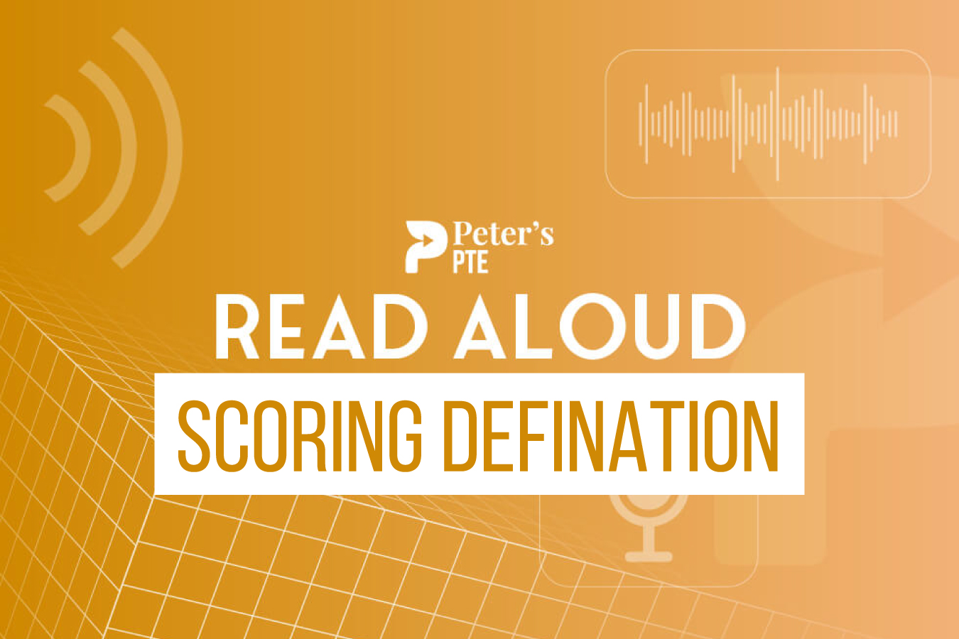 Definition Of Marking System: Read Aloud - Peter's PTE